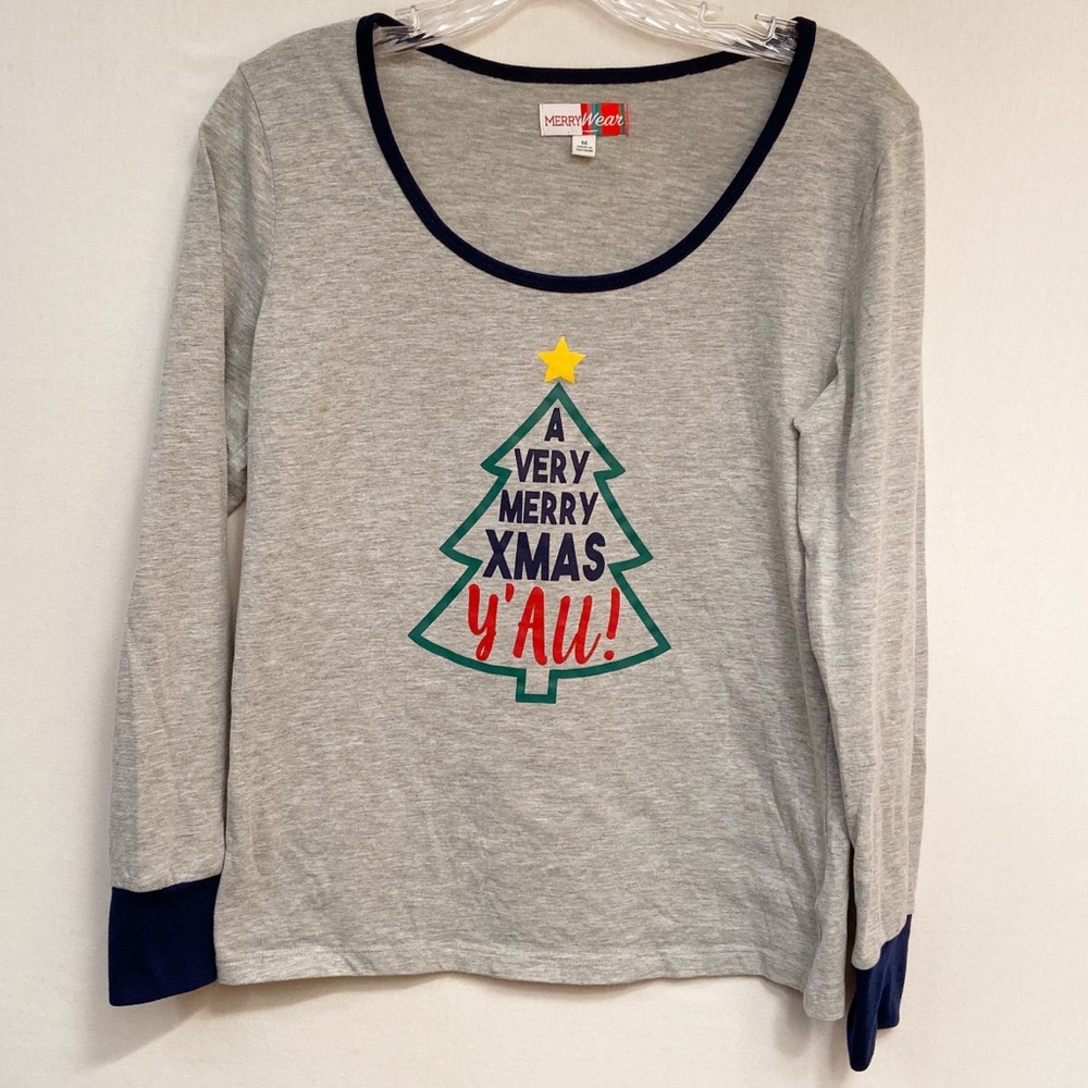 Merry Wear Women’s Christmas‎ Sleep Top Size Med